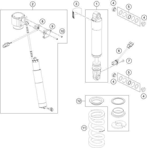 Náhled schématu SHOCK ABSORBER DISASSEMBLED