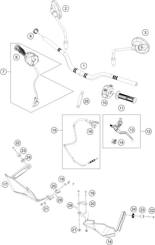Náhled schématu HANDLEBAR, CONTROLS