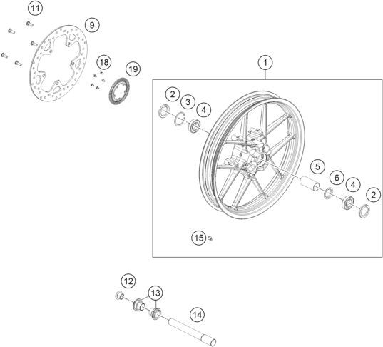 Náhled schématu FRONT WHEEL
