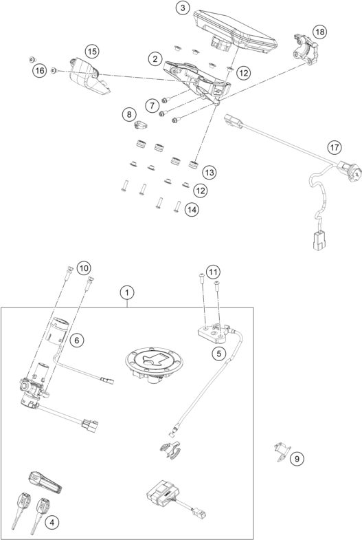 Náhled schématu INSTRUMENTS / LOCK SYSTEM