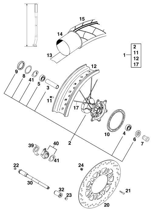 Náhled schématu FRONT WHEEL