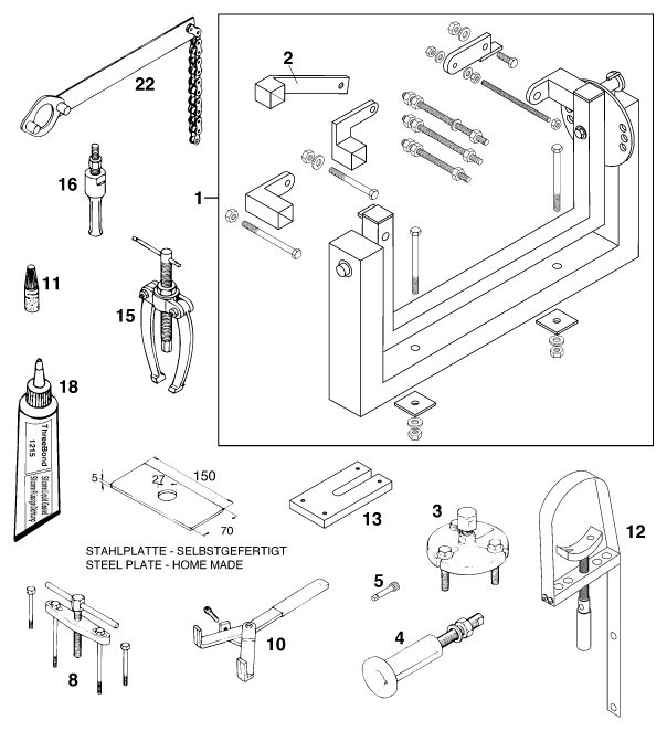 Náhled schématu Special tools (engine)