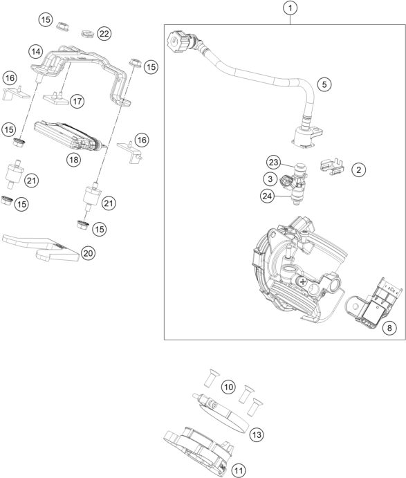 Náhled schématu THROTTLE BODY