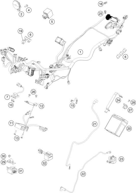 Náhled schématu WIRING HARNESS