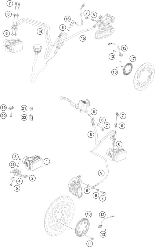 Náhled schématu ANTIBLOCK SYSTEM ABS