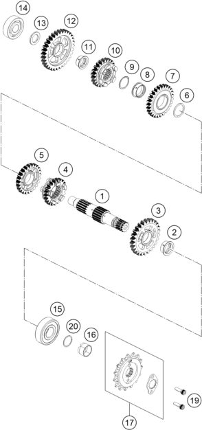 Náhled schématu TRANSMISSION II - COUNTERSHAFT