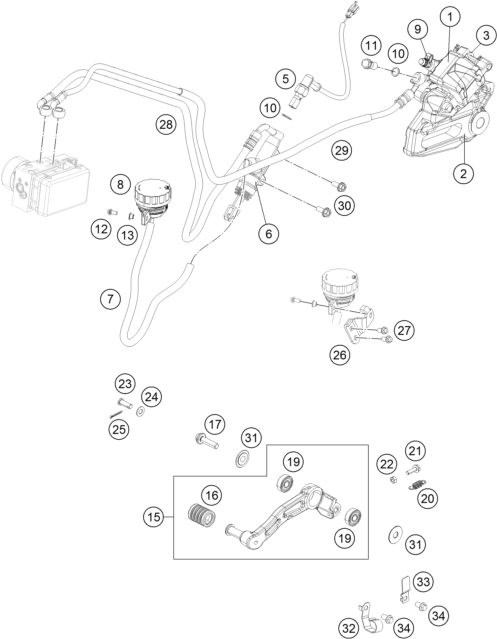 Náhled schématu REAR BRAKE CALIPER