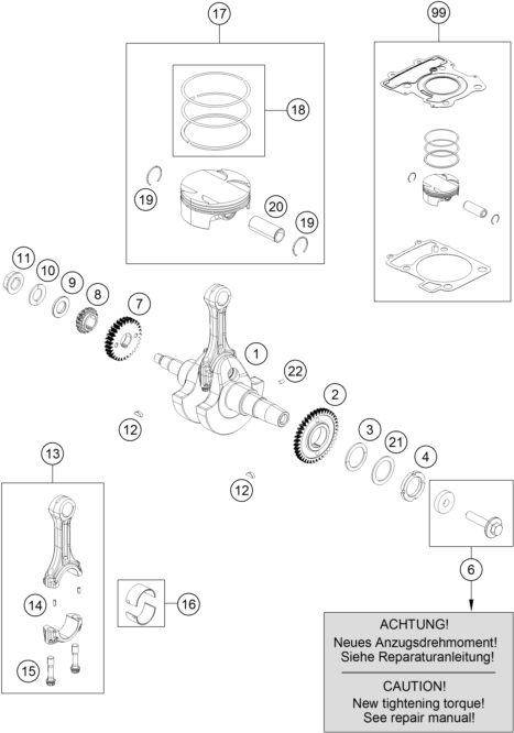 Náhled schématu CRANKSHAFT, PISTON