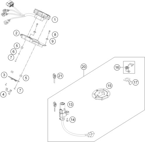 Náhled schématu INSTRUMENTS / LOCK SYSTEM