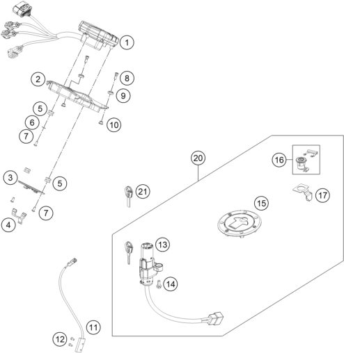 Náhled schématu INSTRUMENTS / LOCK SYSTEM