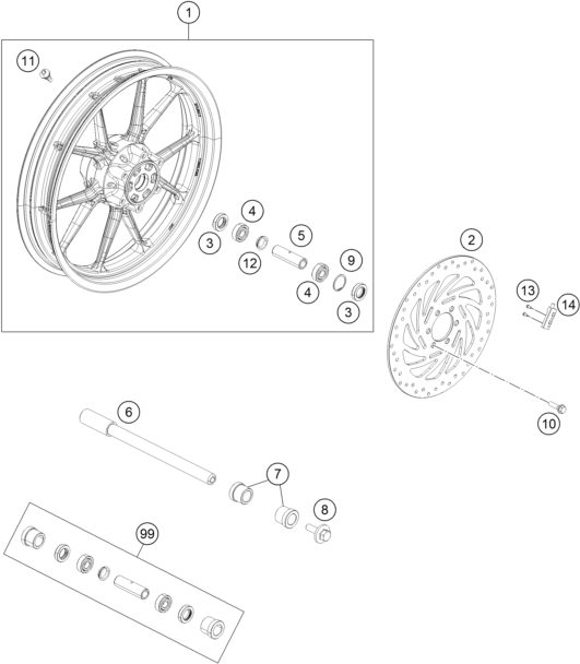 Náhled schématu FRONT WHEEL