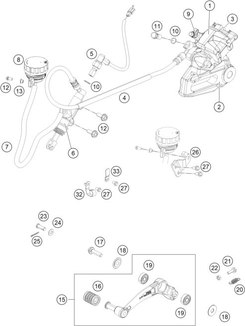Náhled schématu REAR BRAKE CALIPER