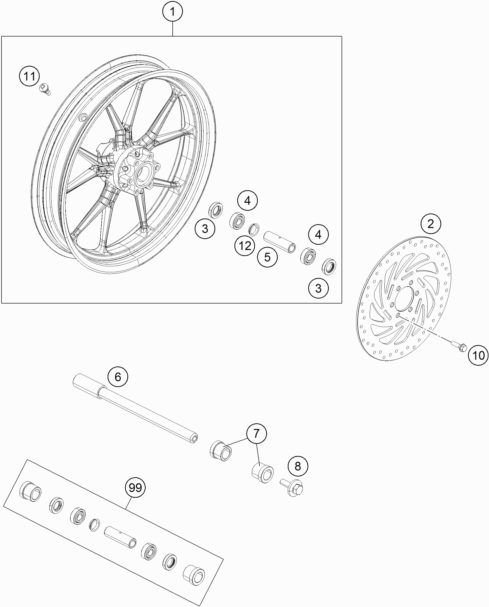 Náhled schématu FRONT WHEEL