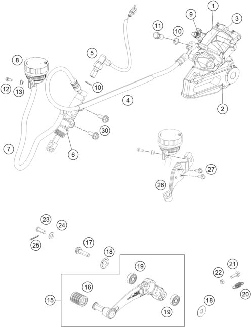 Náhled schématu REAR BRAKE CALIPER