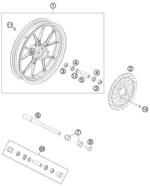 Náhled schématu FRONT WHEEL