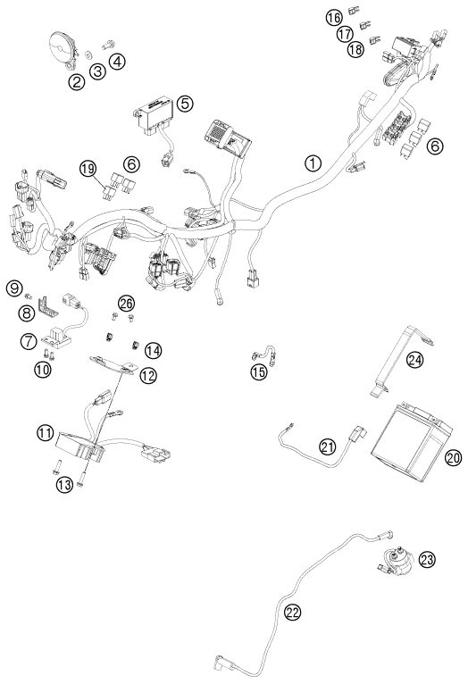 Náhled schématu WIRING HARNESS