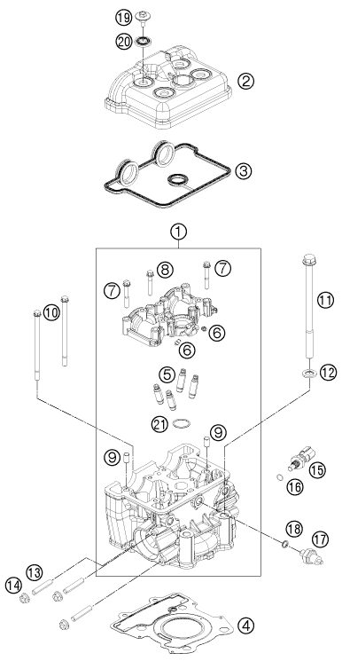 Náhled schématu CYLINDER HEAD
