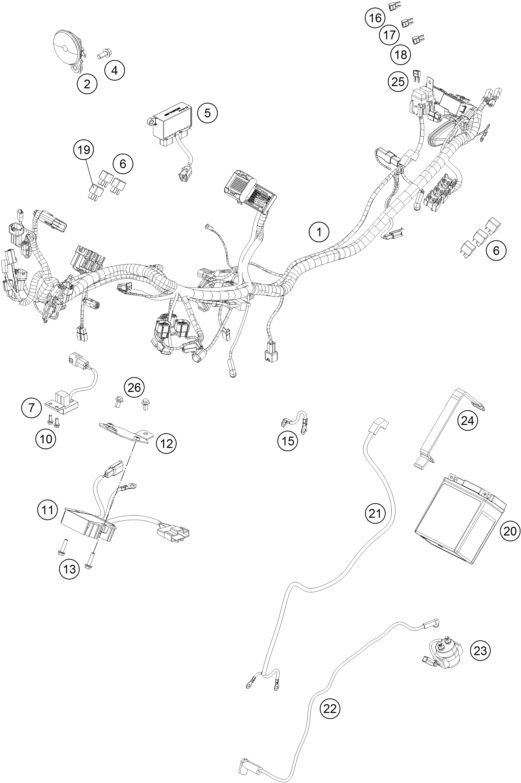 Náhled schématu WIRING HARNESS