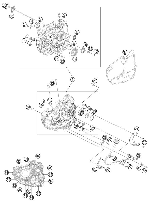 Náhled schématu ENGINE CASE