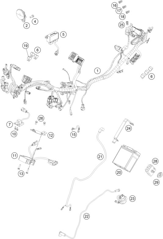 Náhled schématu WIRING HARNESS