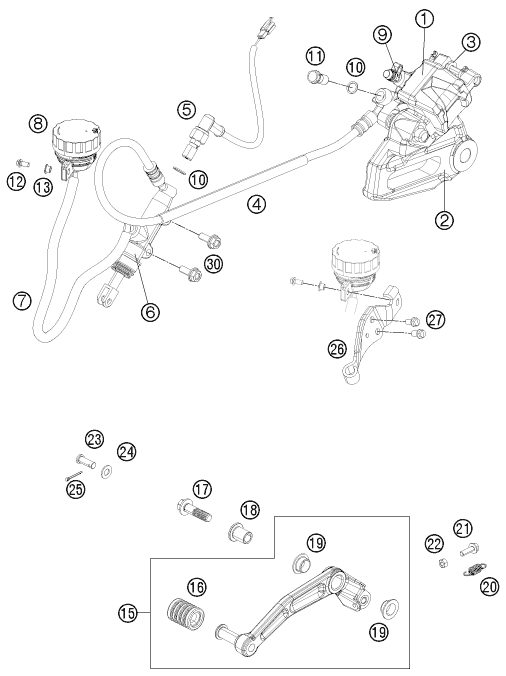 Náhled schématu REAR BRAKE CALIPER