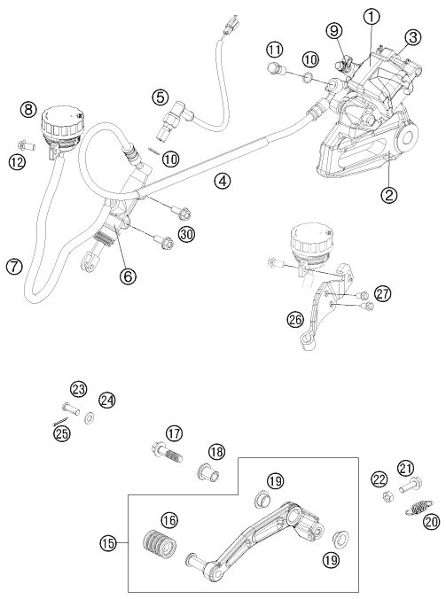 Náhled schématu REAR BRAKE CALIPER