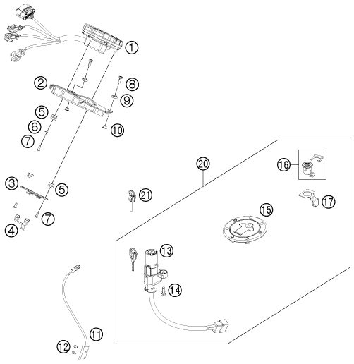 Náhled schématu INSTRUMENTS / LOCK SYSTEM