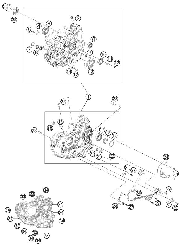 Náhled schématu ENGINE CASE