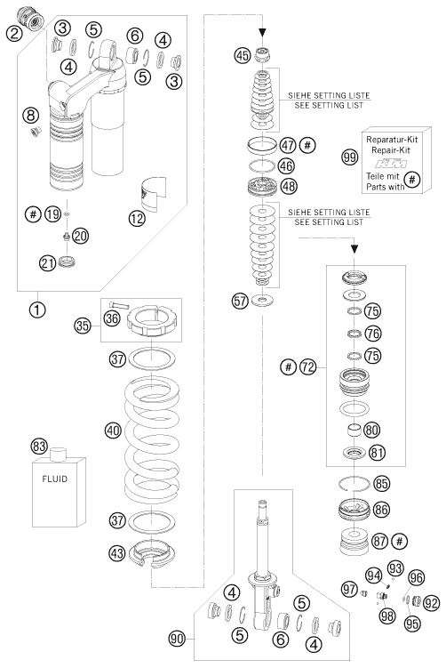 Náhled schématu SHOCK ABSORBER DISASSEMBLED