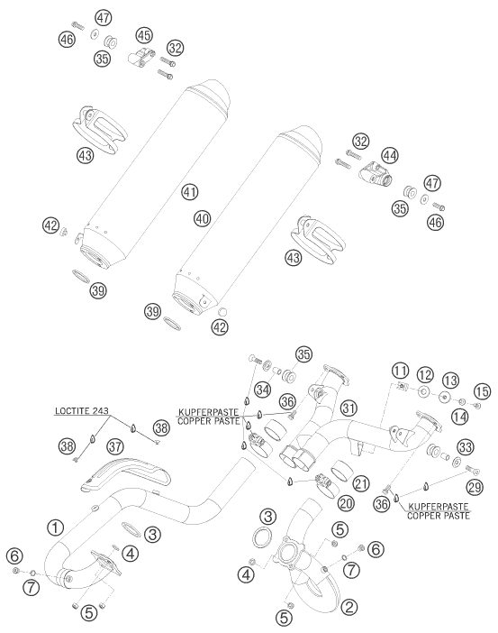 Náhled schématu EXHAUST SYSTEM
