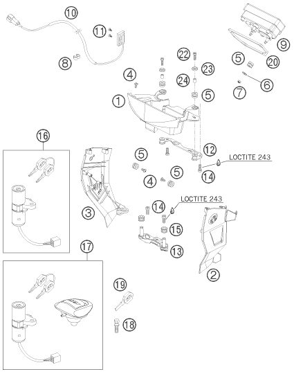 Náhled schématu INSTRUMENTS / LOCK SYSTEM