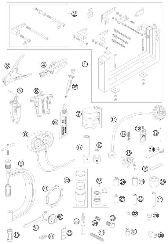 Náhled schématu Special tools (engine)