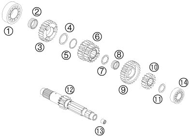 Náhled schématu TRANSMISSION I - MAIN SHAFT