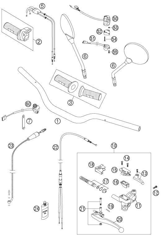Náhled schématu HANDLEBAR, CONTROLS