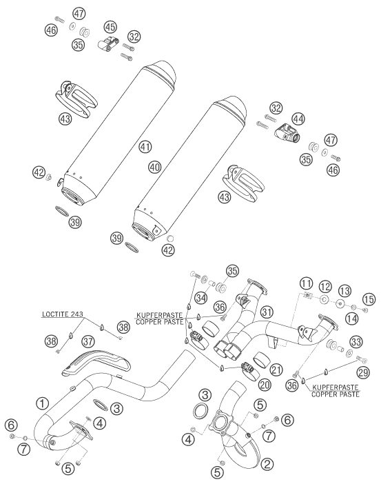 Náhled schématu EXHAUST SYSTEM