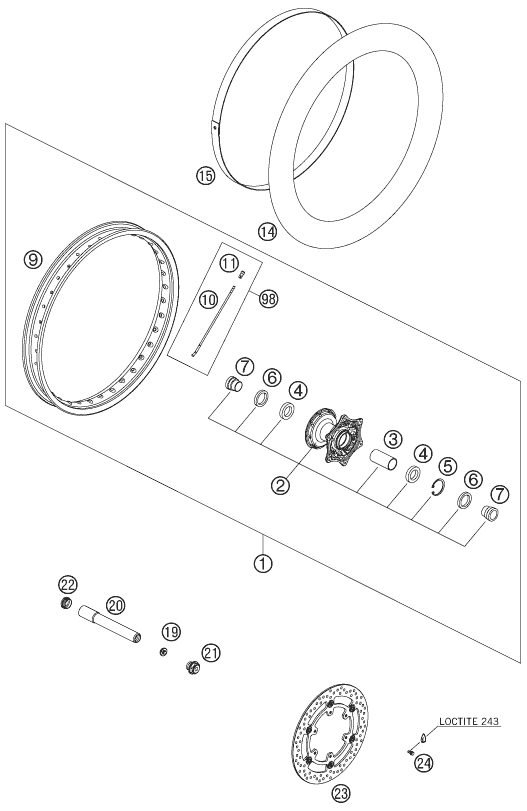 Náhled schématu FRONT WHEEL