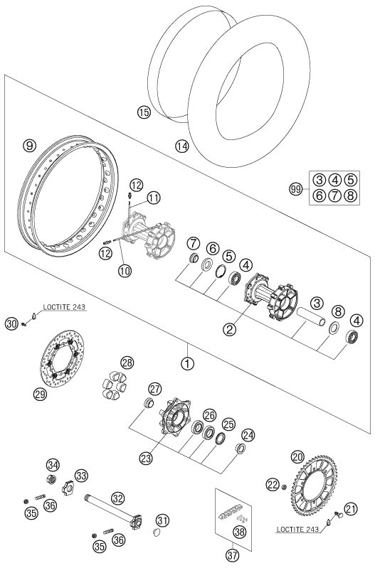 Náhled schématu REAR WHEEL