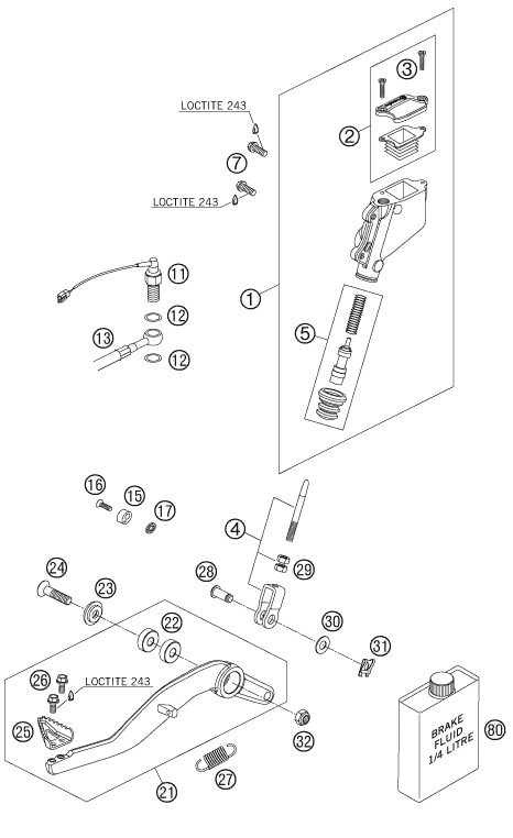 Náhled schématu REAR BRAKE CONTROL