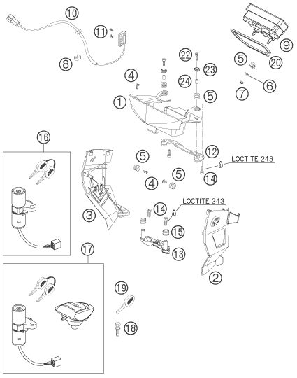 Náhled schématu INSTRUMENTS / LOCK SYSTEM