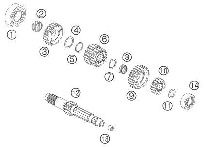 Náhled schématu TRANSMISSION I - MAIN SHAFT