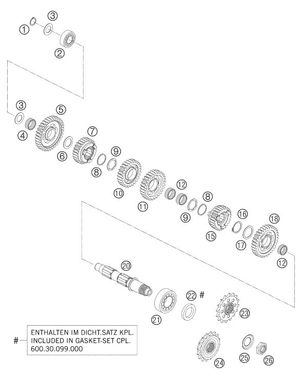 Náhled schématu TRANSMISSION II - COUNTERSHAFT