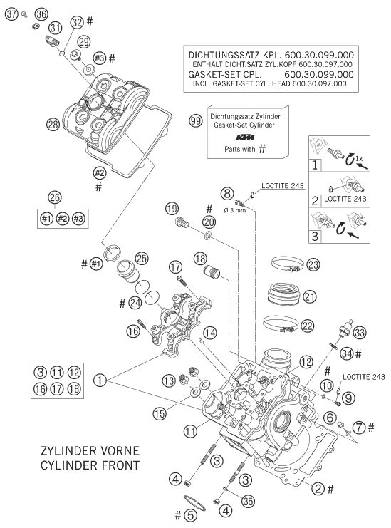Náhled schématu CYLINDER HEAD FRONT