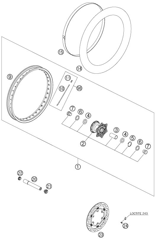 Náhled schématu FRONT WHEEL