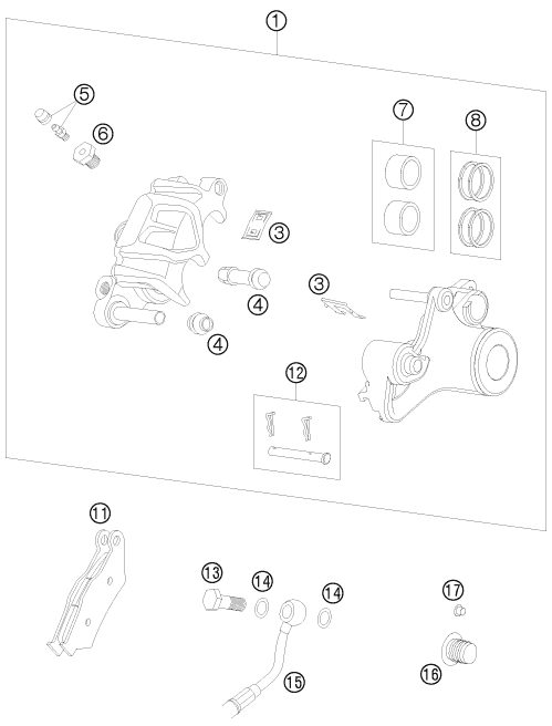 Náhled schématu REAR BRAKE CALIPER