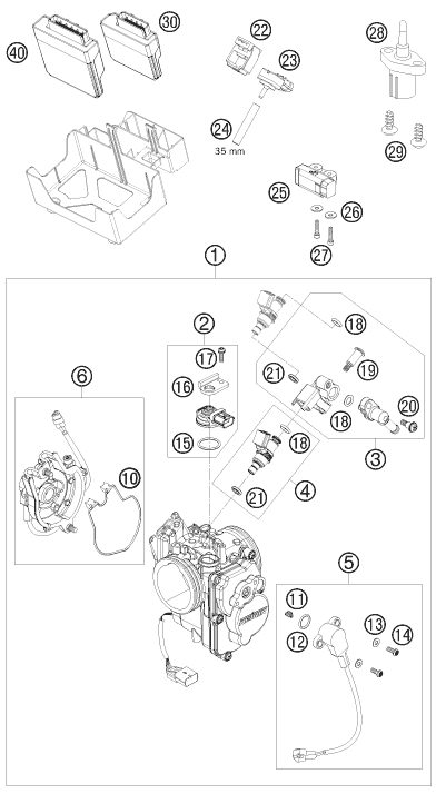 Náhled schématu THROTTLE BODY