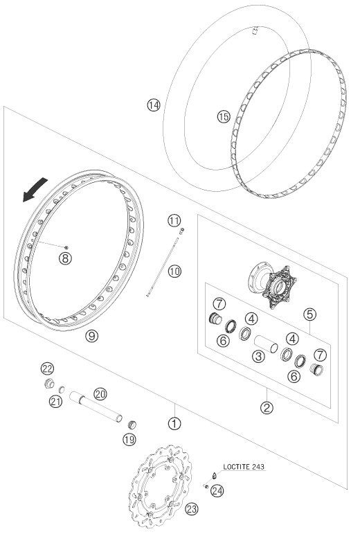 Náhled schématu FRONT WHEEL