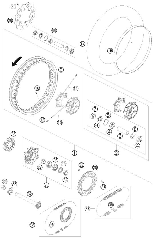 Náhled schématu REAR WHEEL