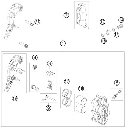 Náhled schématu FRONT BRAKE CALIPER
