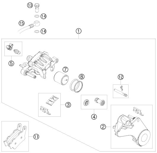 Náhled schématu REAR BRAKE CALIPER