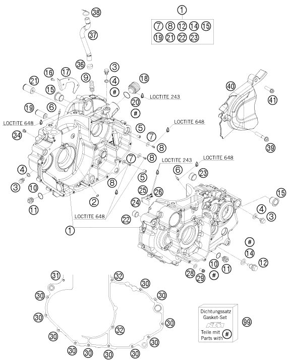Náhled schématu ENGINE CASE